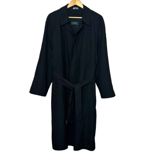 Lauren Ralph Lauren Mens Water Repellent Trench Coat Size 42R Removable Liner